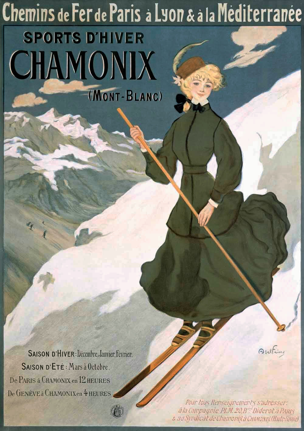 Chamonix Ski Poster  0000-2467