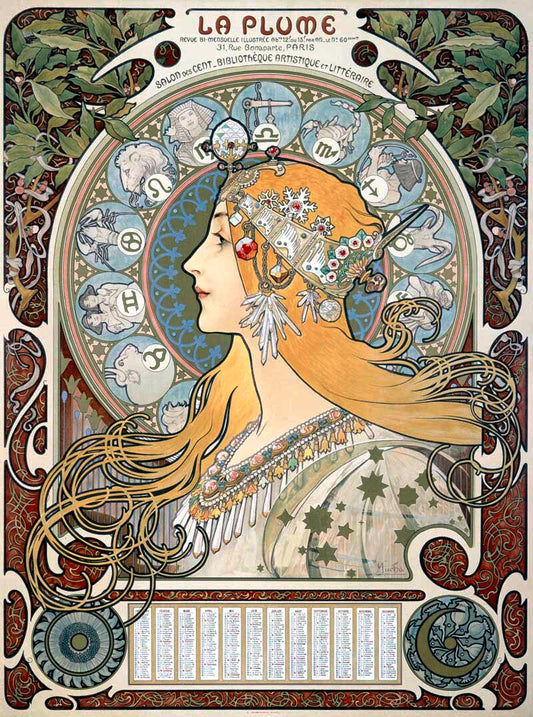 Mucha Zodiac (La Plume Calendar) 0000-2576