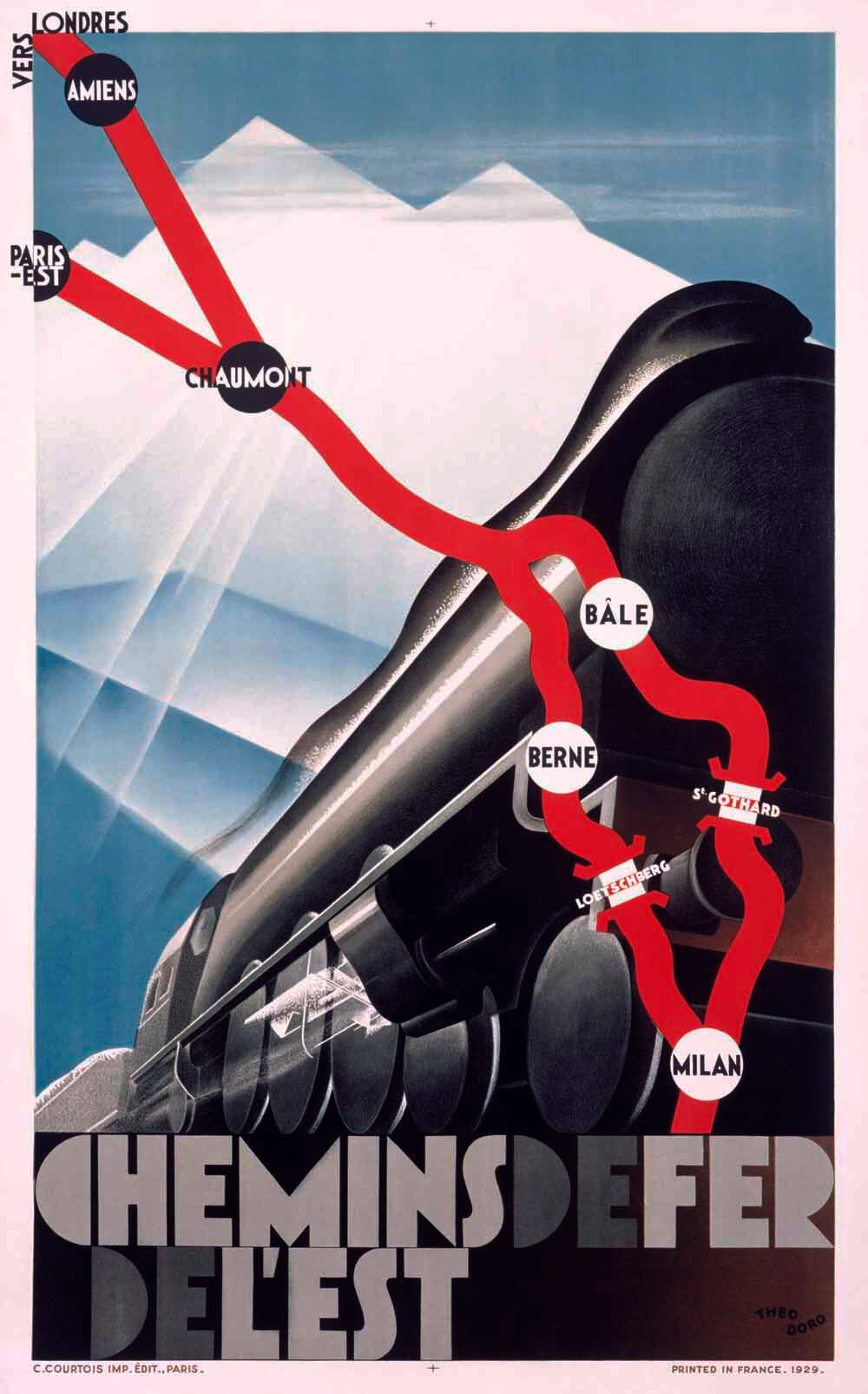 French Railway Chemin Locomotive Poster 0000-2583