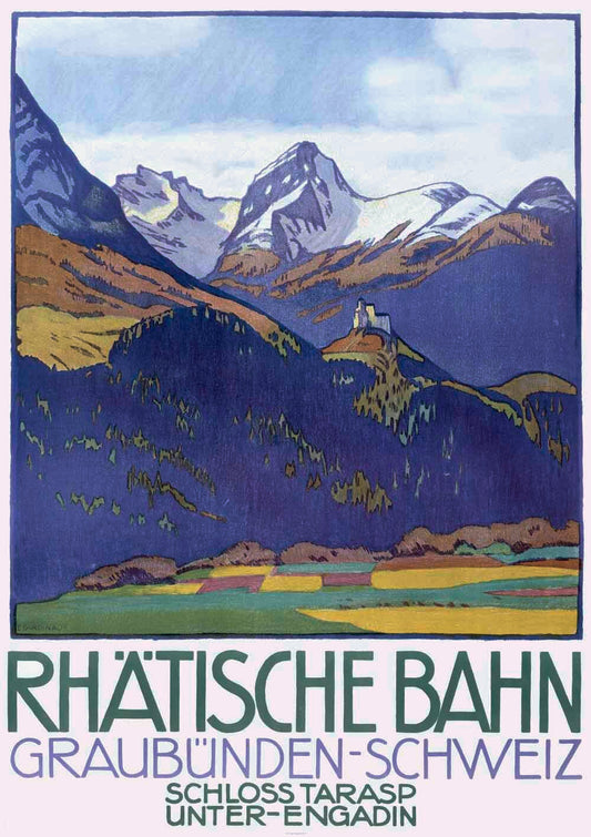 Rhatische Bahn/Schloss Tarasp 0000-2634