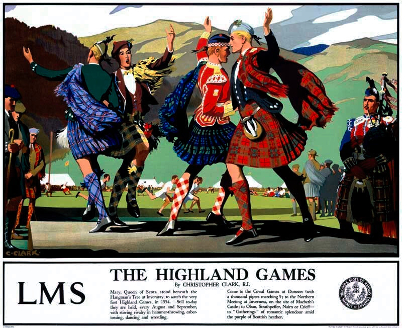 LMS Railway Highland Games Poster 0000-2642