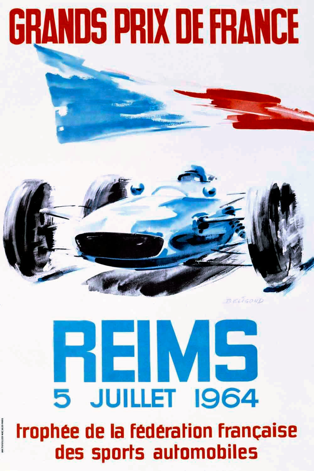 1964 Reims French Grand Prix Poster 0000-2726