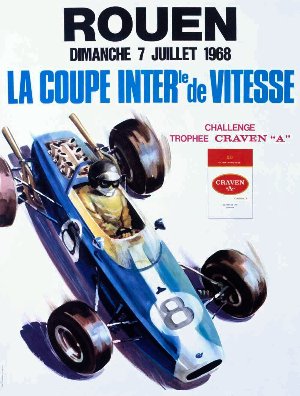 1968 Rouen Grand Prix F1 Race Poster 0000-2728