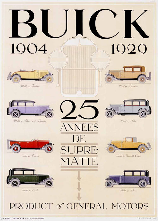 25 Years of Buick Automobile Poster 0000-2732