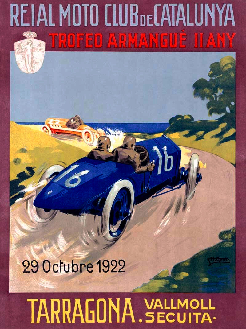1922 Reial Moto Club de Catalunya Poster 0000-2739