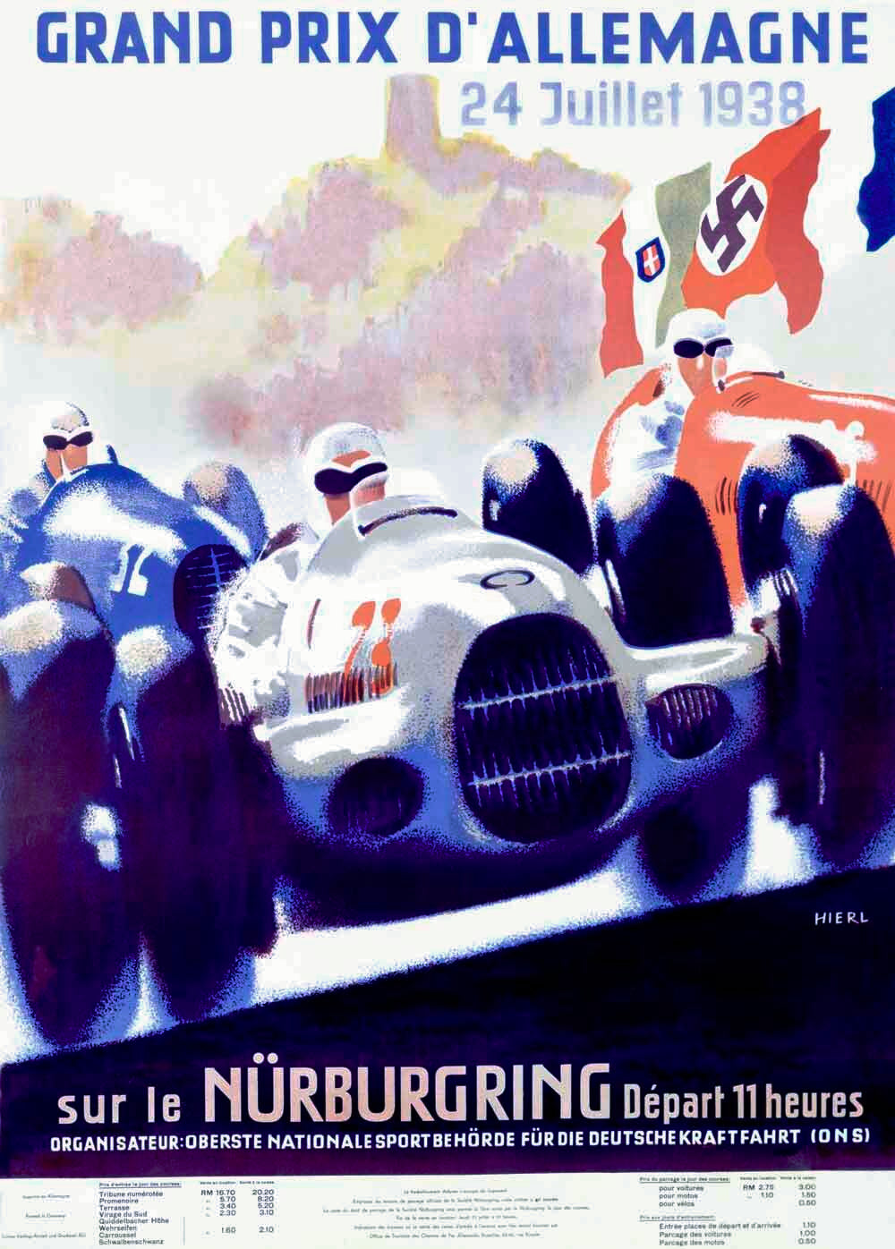 1938 Nurburgring Grand Prix Poster 0000-2747