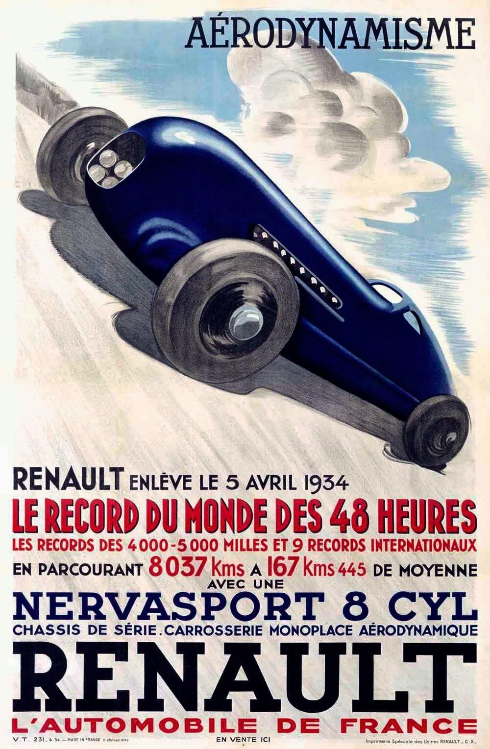 Renault Car Racing Poster 0000-2768