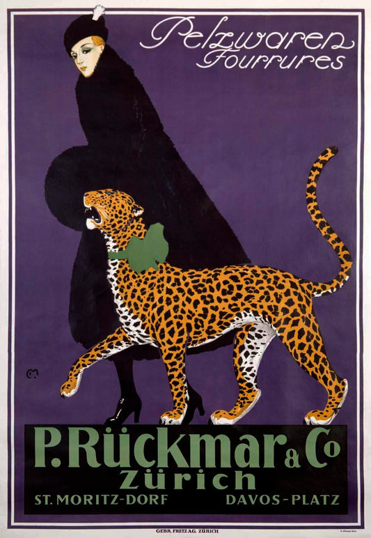 French Ruckmar Leopard Fashion Poster 0000-2899