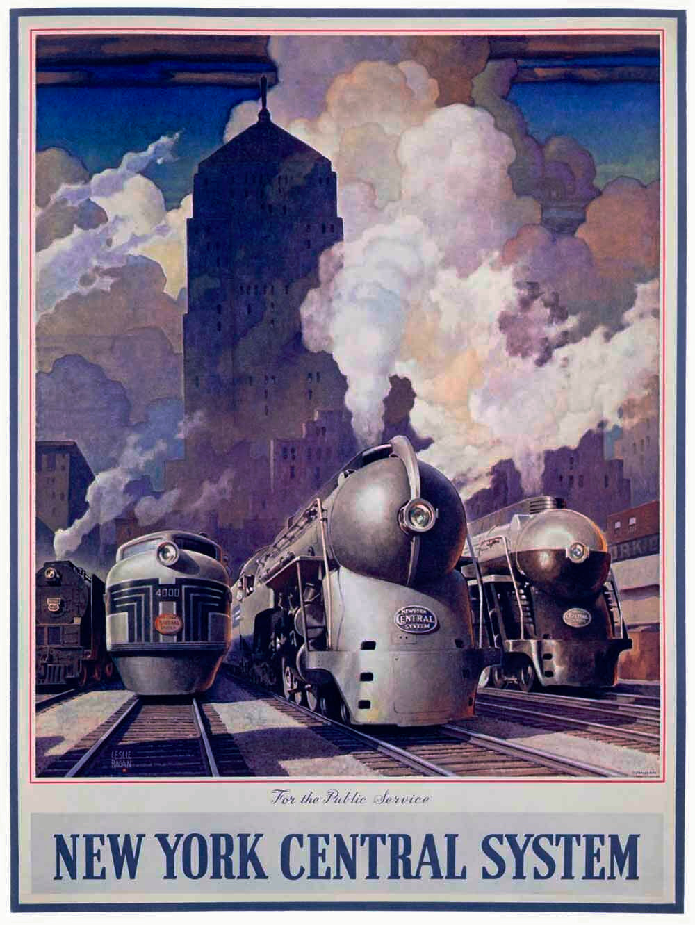 New York Central Train System Poster 0000-2907