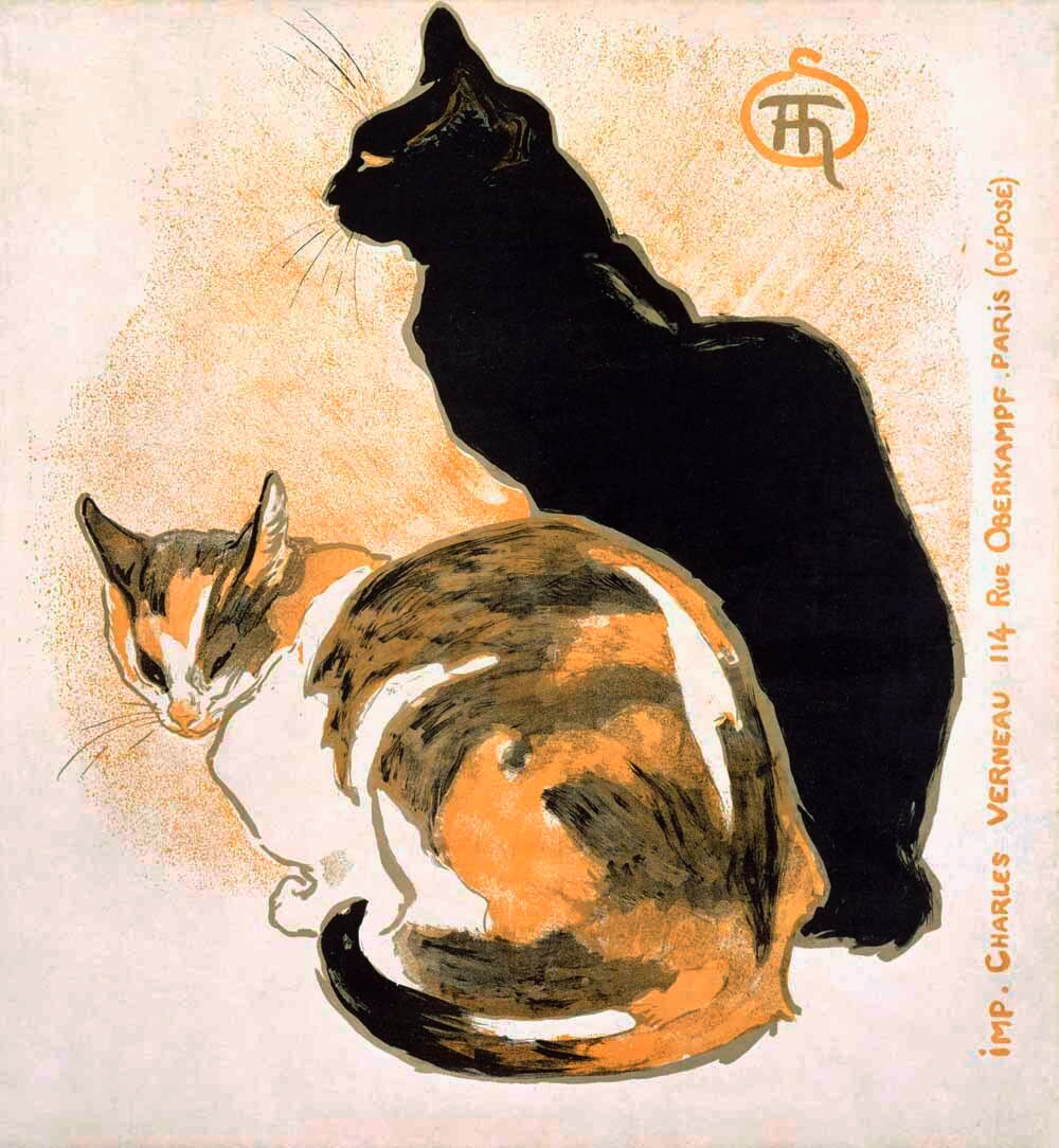 Steinlen Tabby Cats Poster 0000-2936