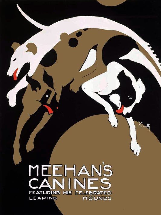 Meehans Leaping Hound Dog Circus Poster 0000-3003