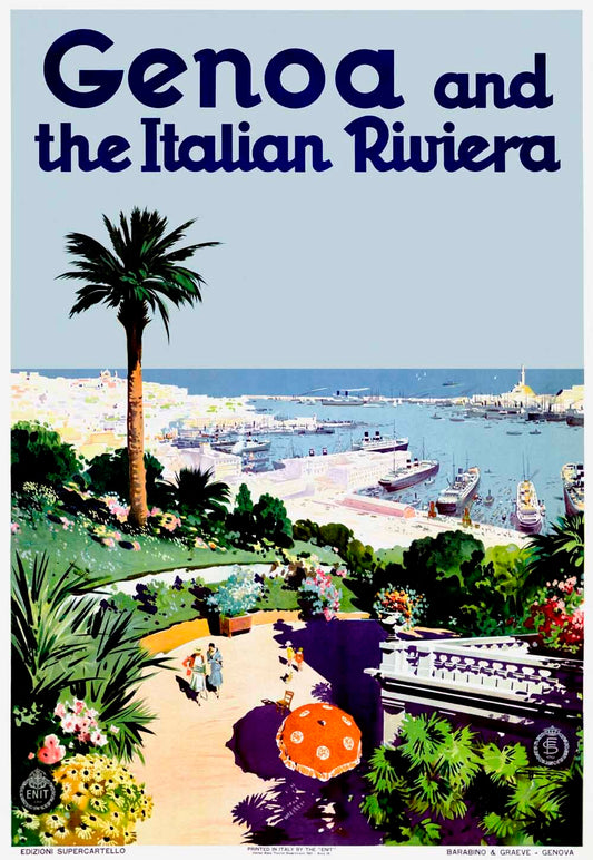 Genoa Italian Riviera Travel Poster 0000-3130