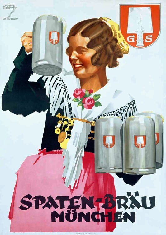 1924 German Spaten-Brau Beer Poster 0000-3179