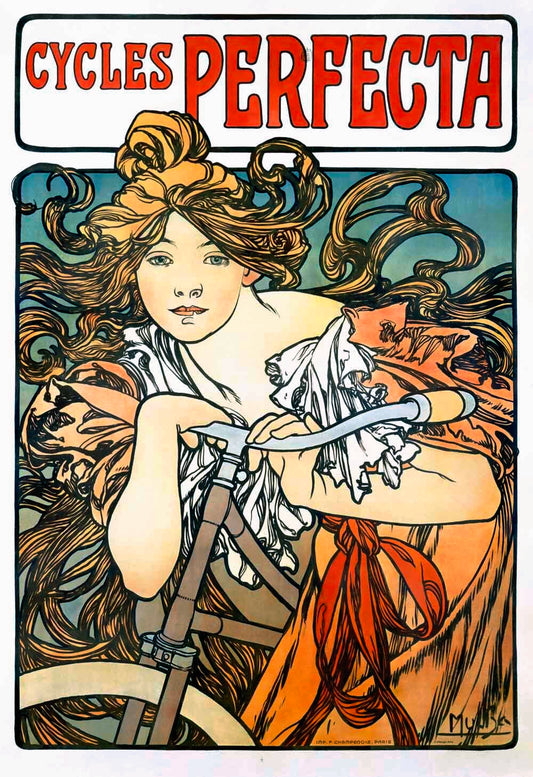 Mucha Nouveau Bicycles Perfecta Poster 0000-3193