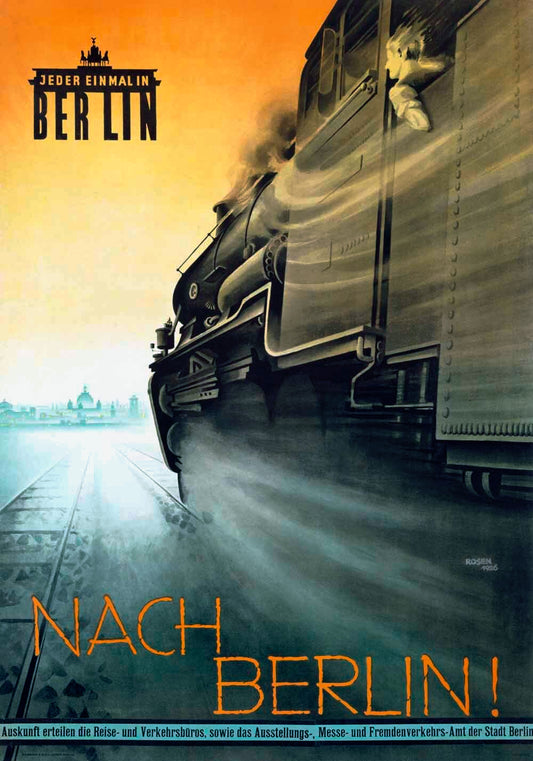 Nach Berlin Locomotive Railway Poster 0000-3218