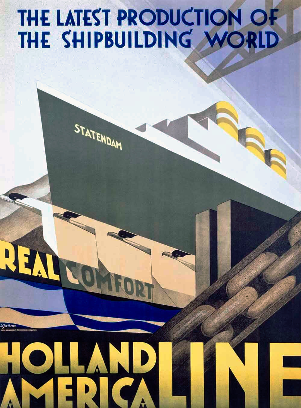 Holland America Oceanline Statendam Poster 0000-3238