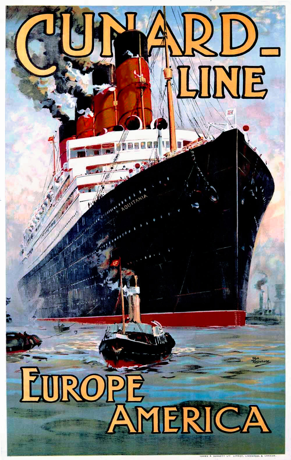 Cunard Ocean Line Aquitania 0000-3337