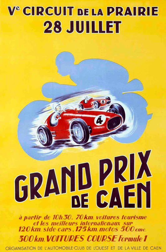 1951 Grand Prix de Caen F1 Poster 0000-3379