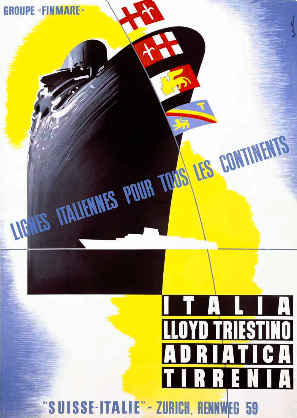 Italian Swiss Ocean Line Poster 0000-3519