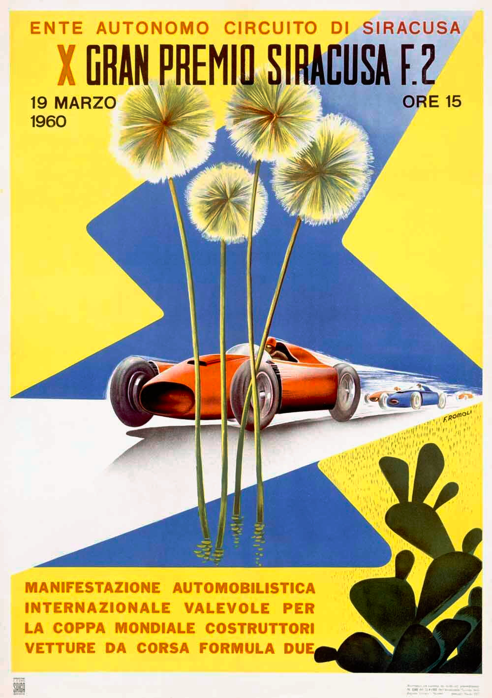 VINTAGE 1960 Italian Grand Prix Poster 0000-3520