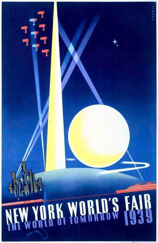 1939 New York Tomorrow Worlds Fair Poster 0000-3552
