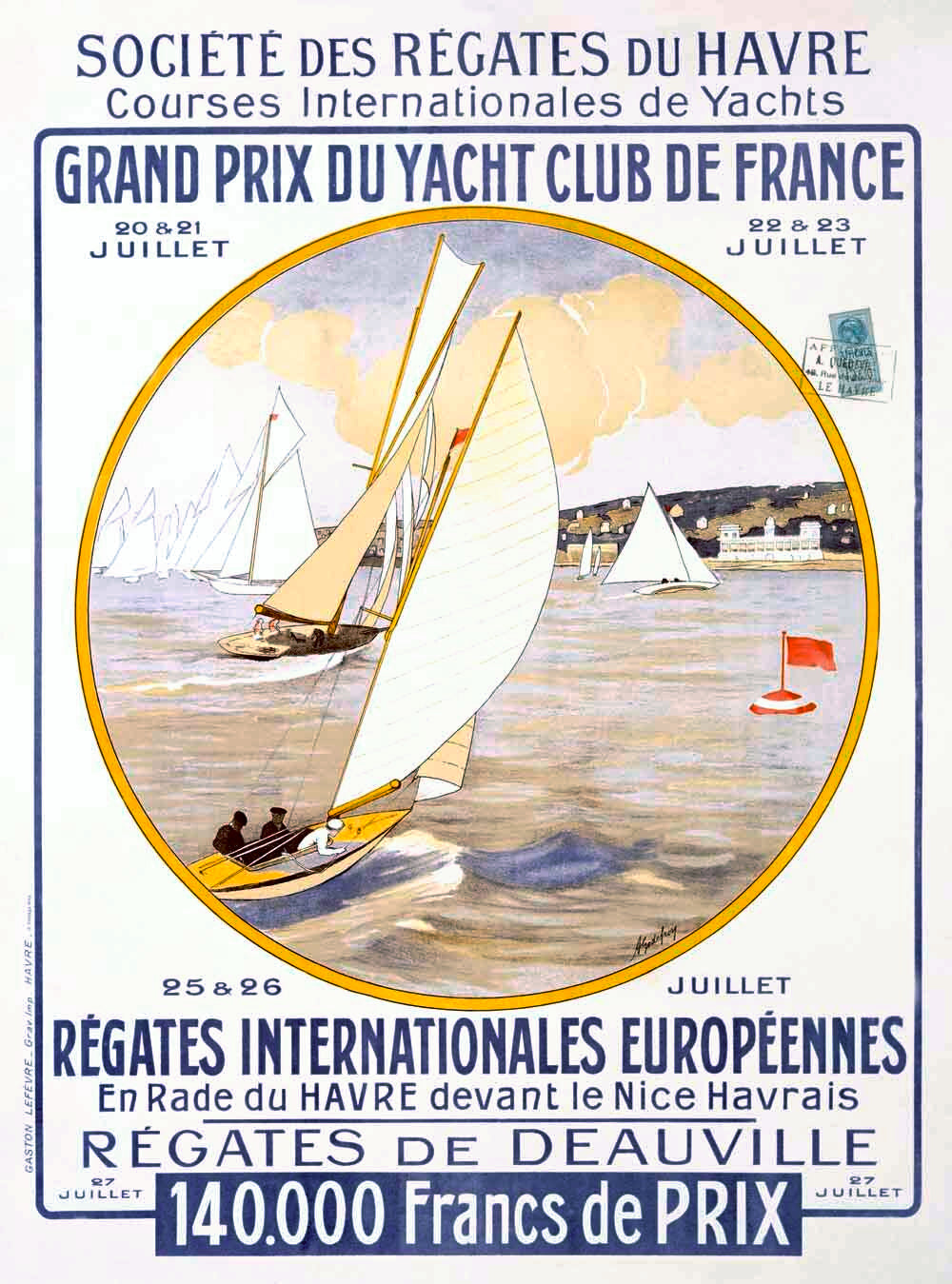 Yacht Club de France Regatta Poster 0000-3556