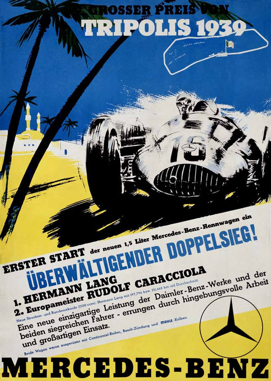 Mercedes Benz Tripoli Grand Prix Poster 0000-3572