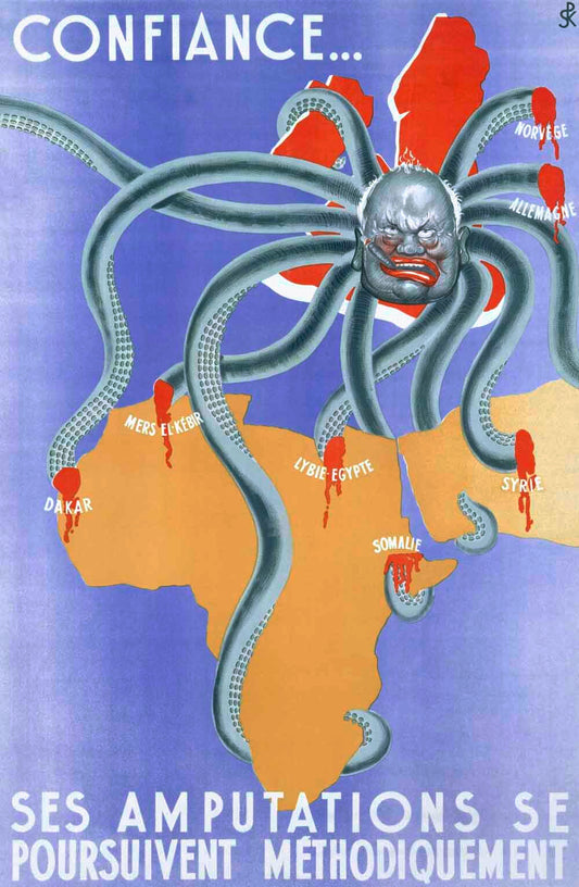 WWII French Algerian Propaganda Poster 0000-3577
