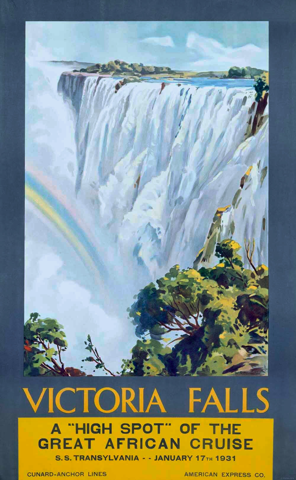 Cunard Ocean Line Victoria Falls Africa 0000-3580