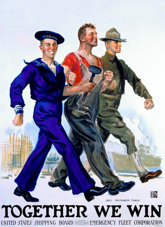WWI USN USMC Ship Workers Poster 0000-3608