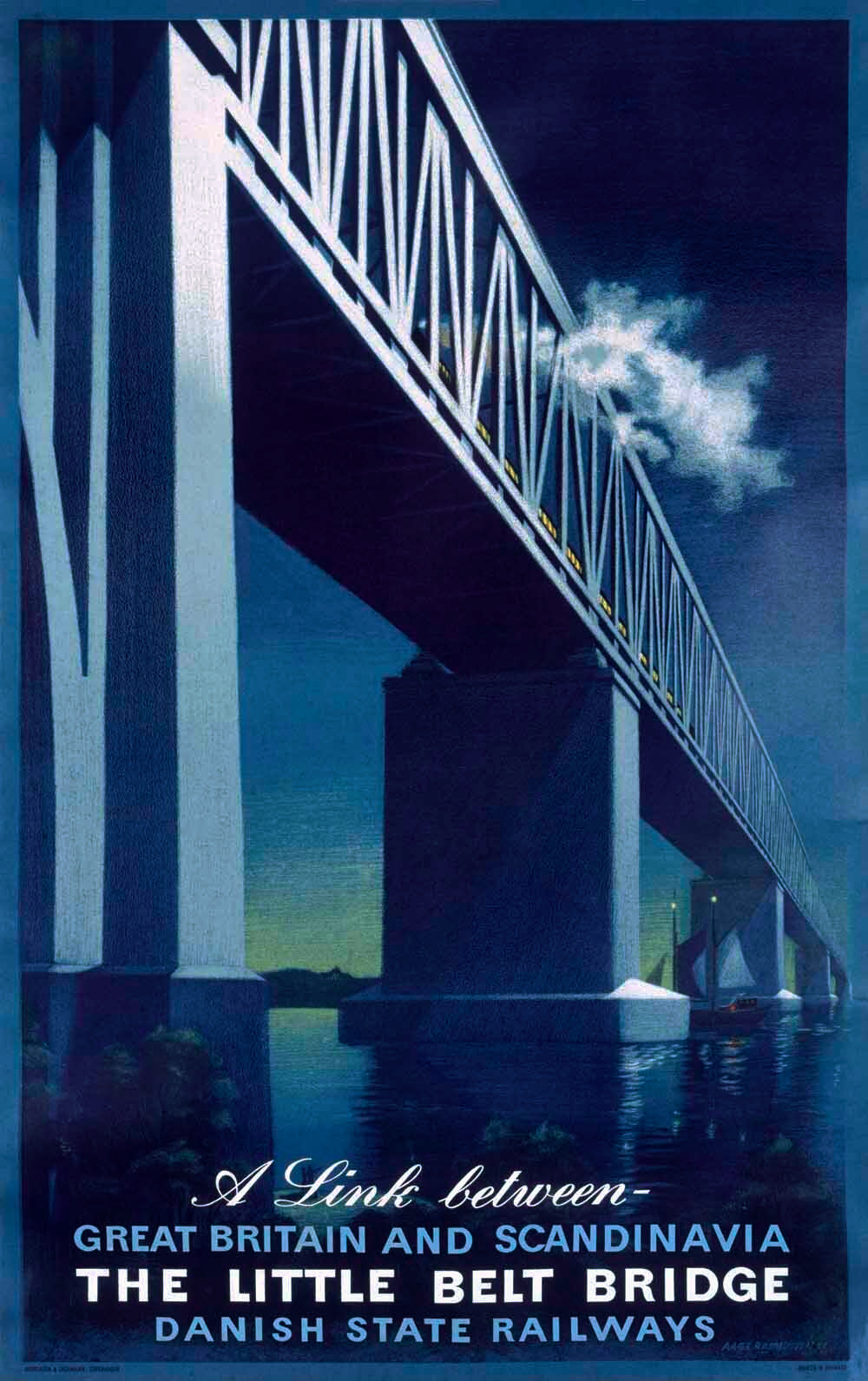 Postwar English Little Belt Bridge Poster 0000-3626