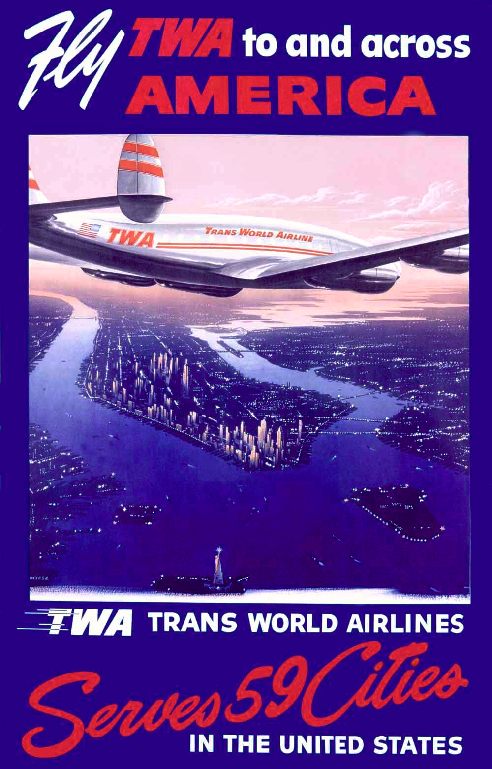 Fly Air America Constellation Poster 0000-3657