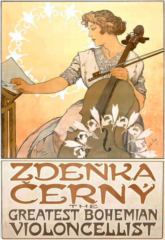 Mucha Zdenka Cerny Cello Concert Poster 0000-3658