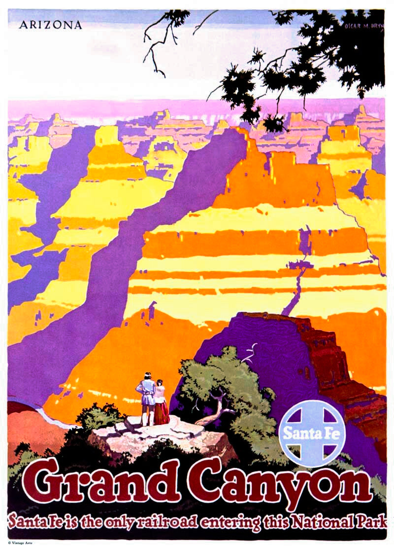 SANTA FE RAILROAD GRAND CANYON POSTER 0000-3675