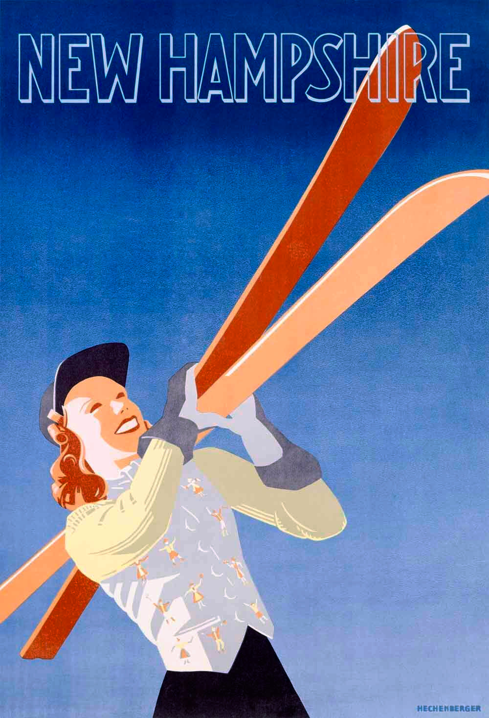 New Hampshire Snow Ski Poster 0000-3939