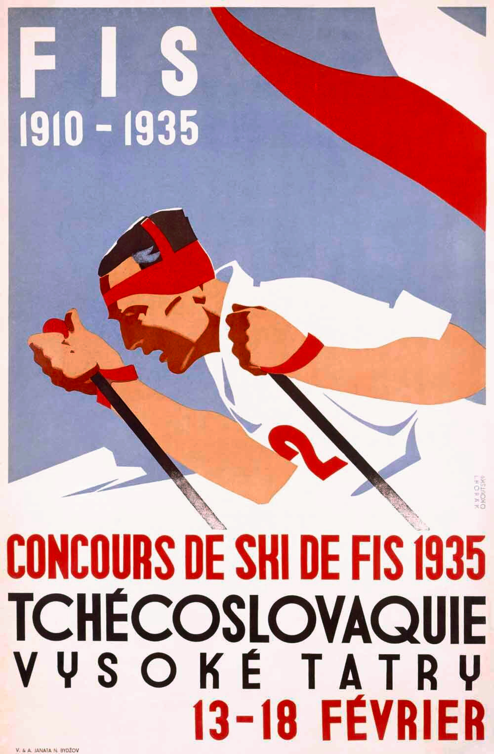 Czech Downhill Snow Ski Poster 0000-3942