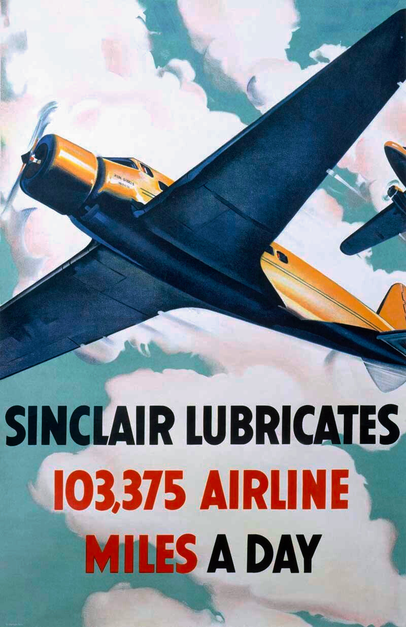 Sinclair Aircraft Motoroil Poster 0000-4019