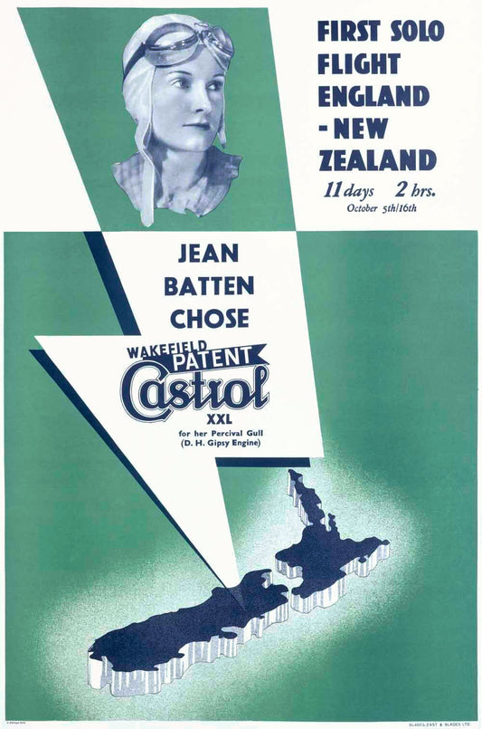 Jean Batten Solo Flight New Zealand 0000-4021