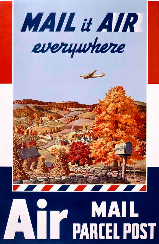 US Postal Air Mail Service Poster 0000-4031