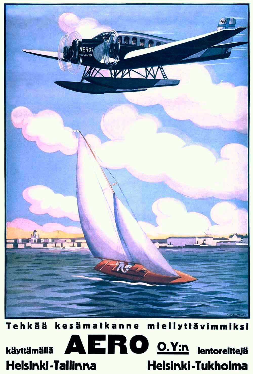 Helsinki Aero Sailboat Poster 0000-4038