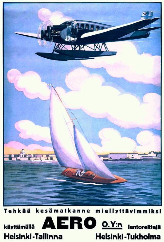 Helsinki Aero Sailboat Poster 0000-4038