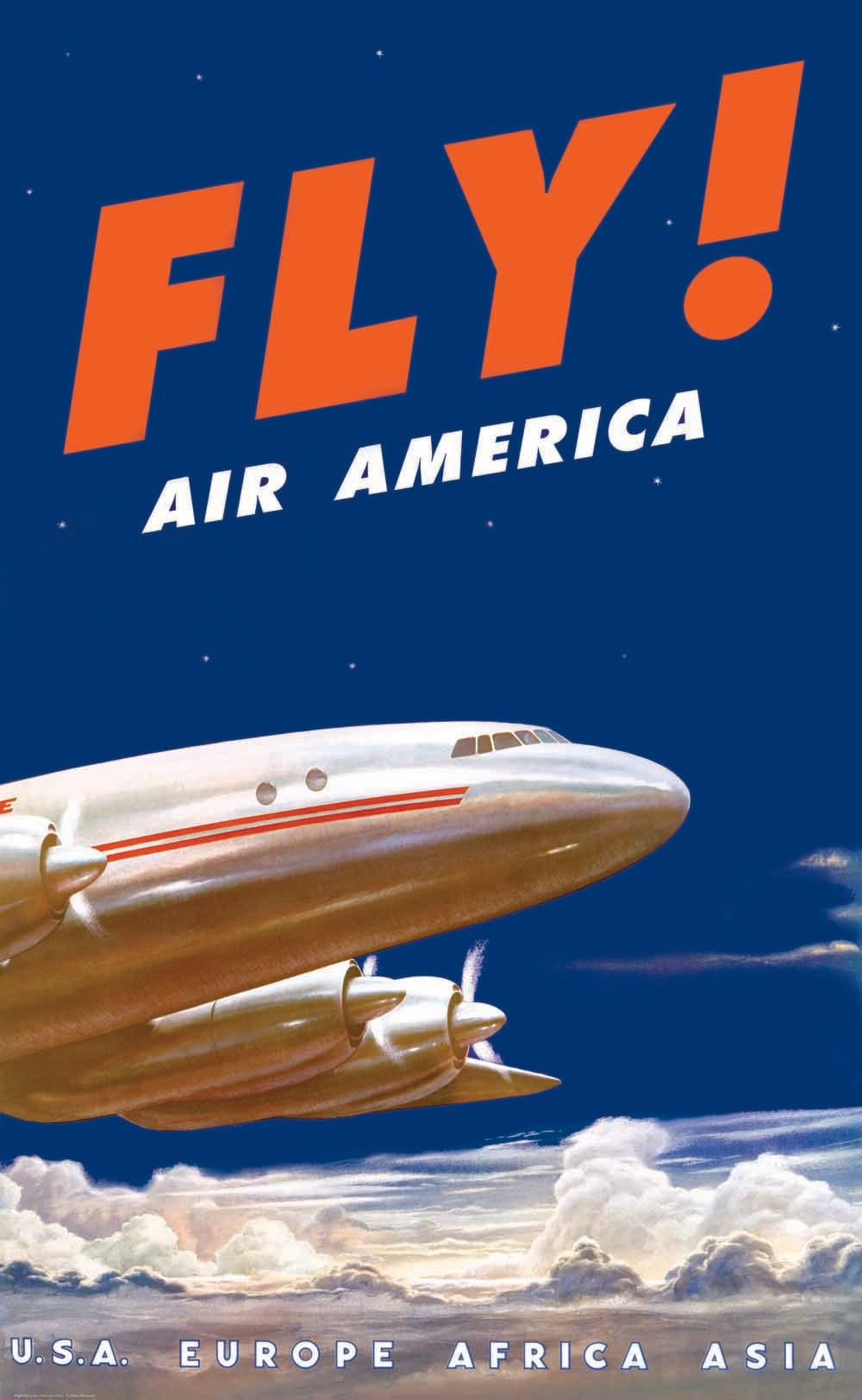 50's Fly Air America Constellation Poster 0000-4056