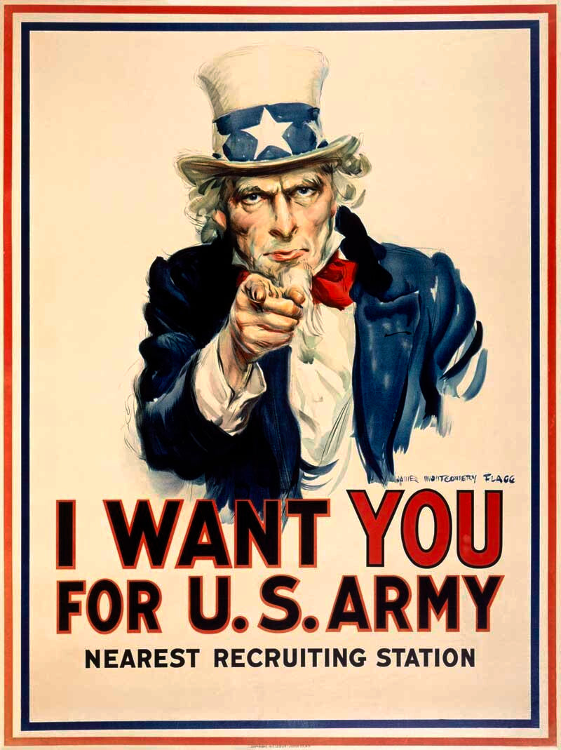 WWII US Army 'I Want You' Recruiting Poster 0000-4096