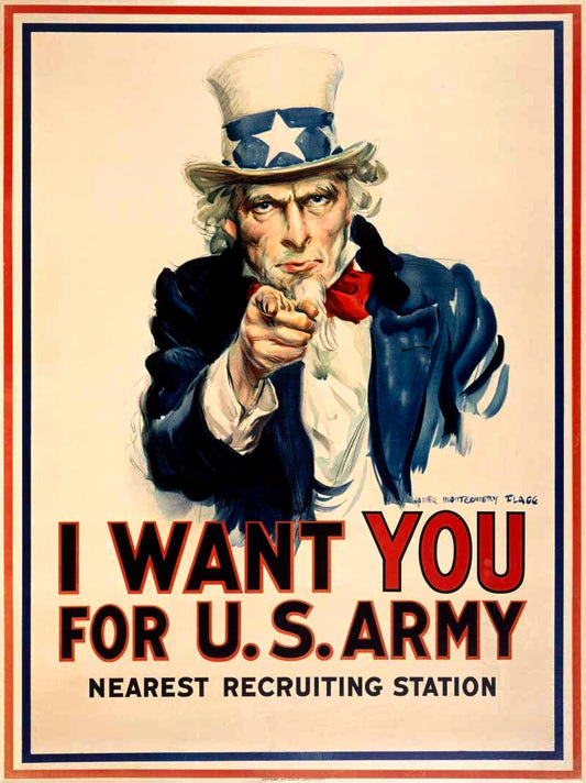 WWII US Army 'I Want You' Recruiting Poster 0000-4096