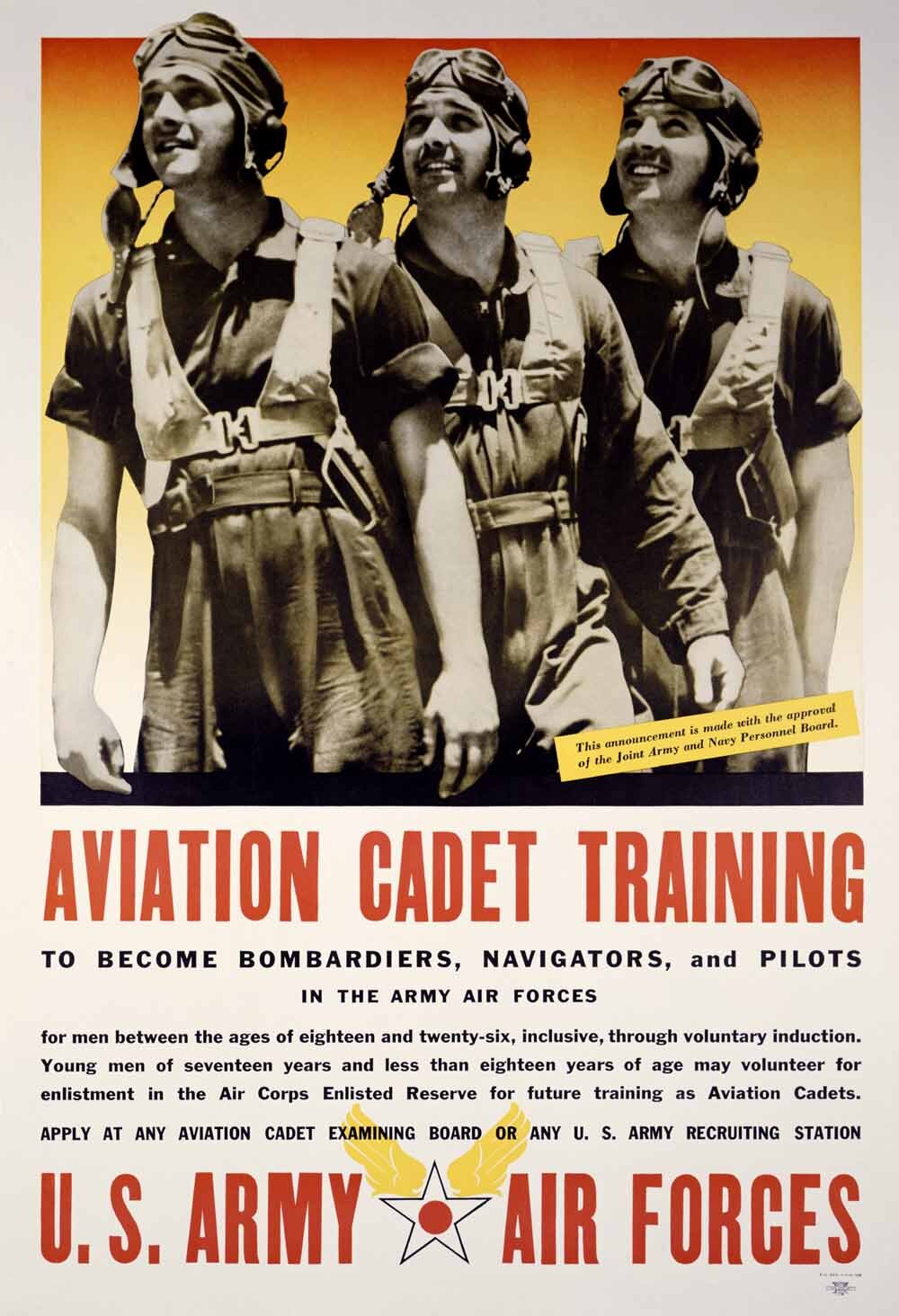 WWII AAF Cadet Training Poster 0000-4108