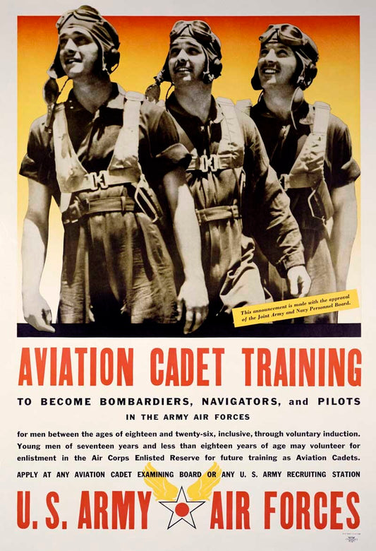 WWII AAF Cadet Training Poster 0000-4108
