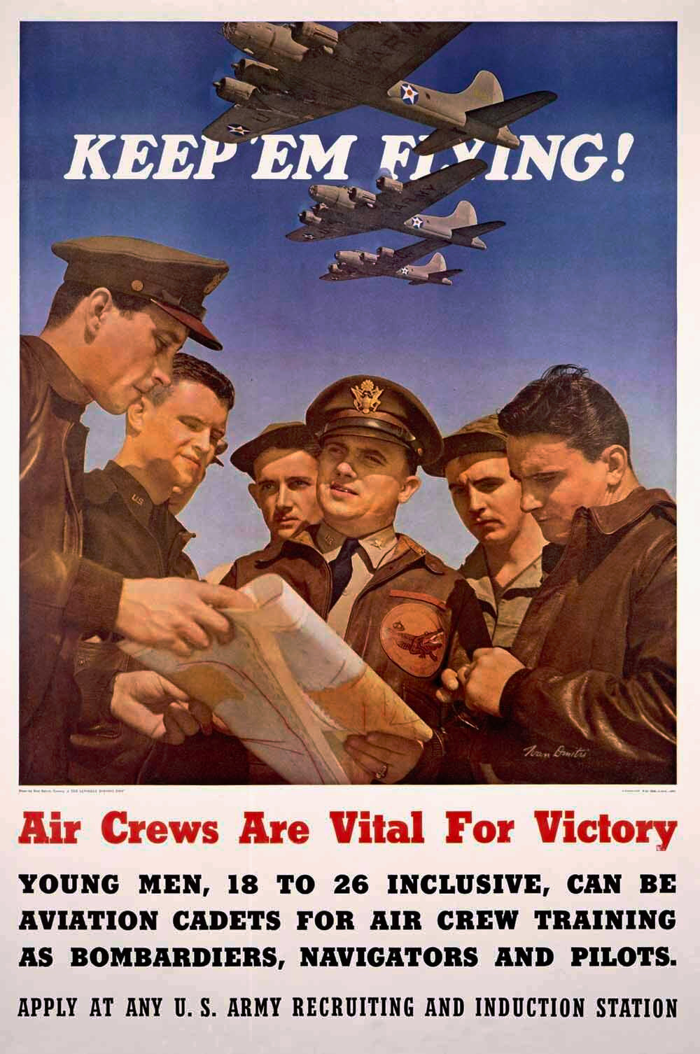 WWII US AAF 'Keep'em Flying' 0000-4111