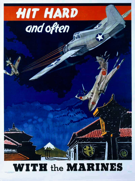 WWII USMC 'Hit Hard and Often!' 0000-4113