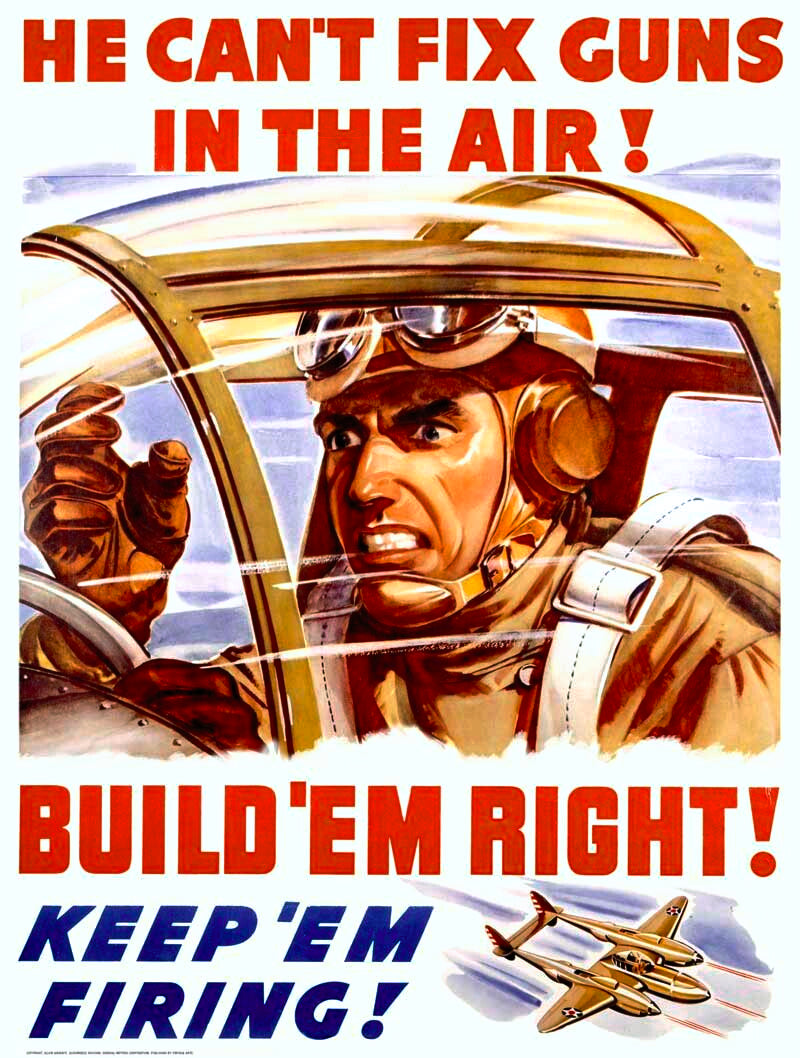 WWII US Homefront 'Keep 'Em Firing' Poster 0000-4115
