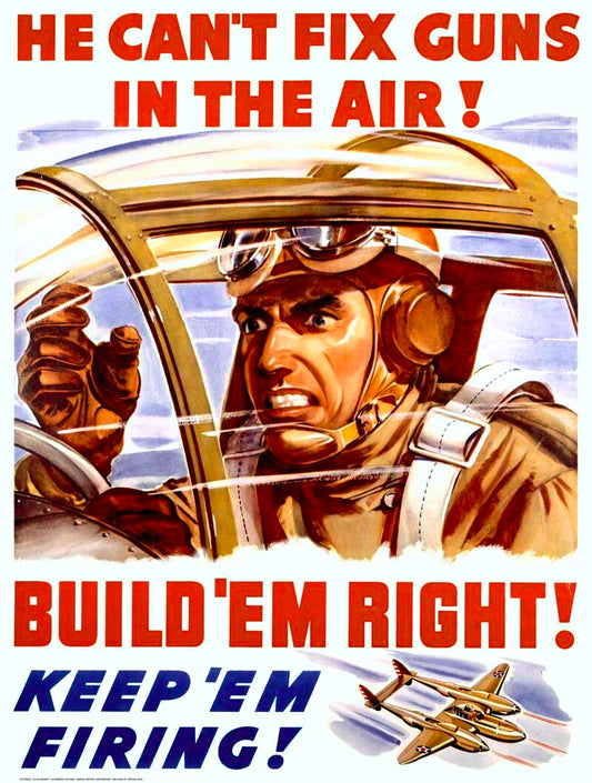 WWII US Homefront 'Keep 'Em Firing' Poster 0000-4115